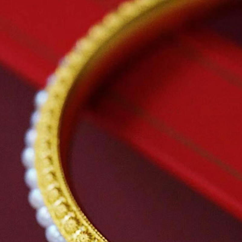 56mm Copper Pearl Healing Cuff Bracelet