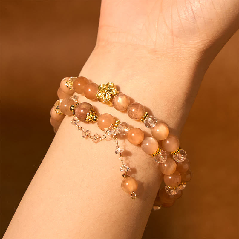 14-16cm Sun Stone Crystal Double Wrap Spiritual Bracelet