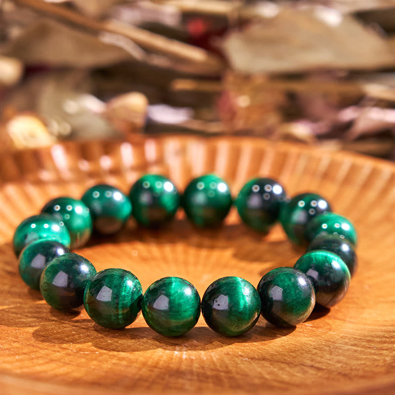 8mm Green Tiger Eye Growth Healing Bracelet