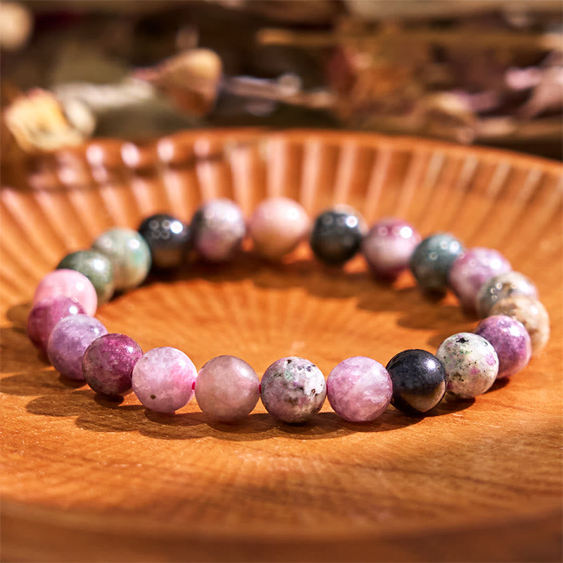 8mm Rainbow Tourmaline Healing Bracelet