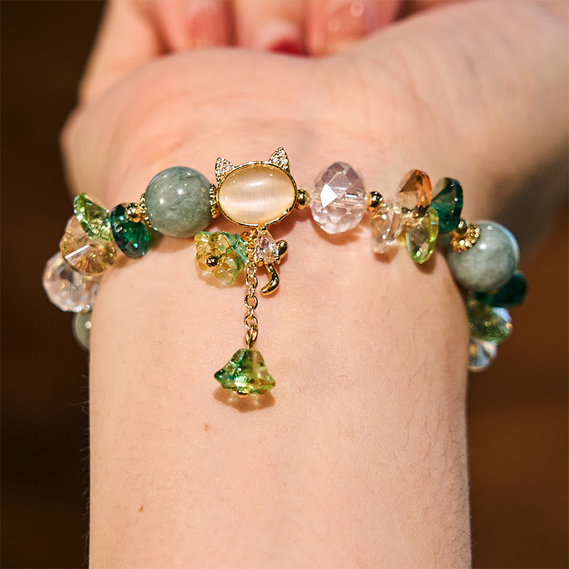 Multi Crystal Cat Balance Bracelet