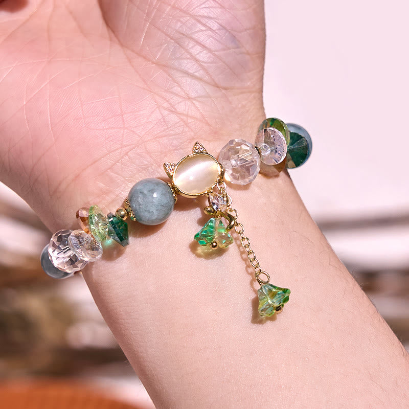Multi Crystal Cat Balance Bracelet