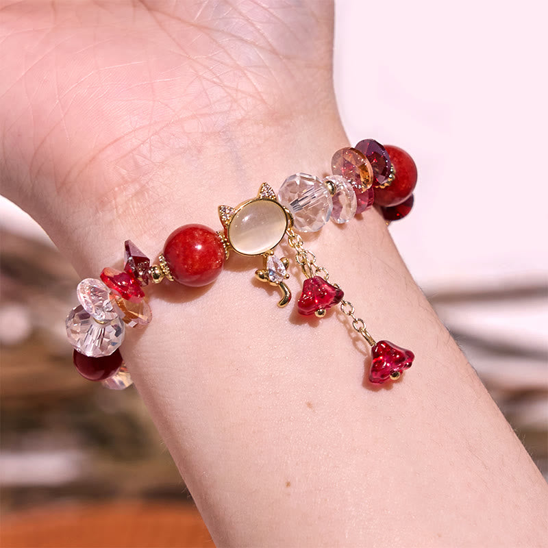 Multi Crystal Cat Balance Bracelet