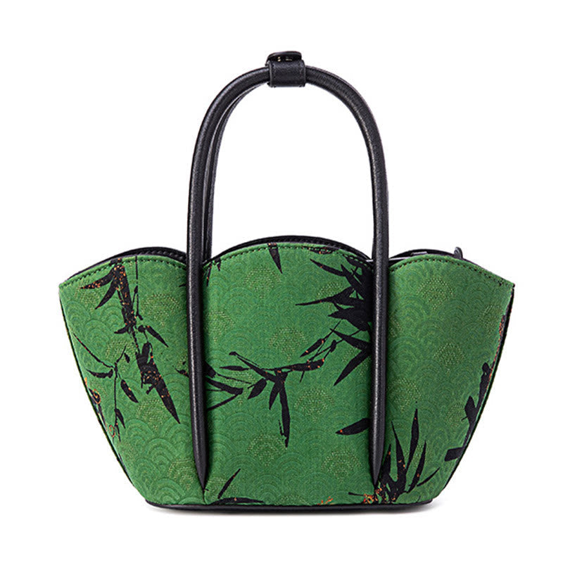 Green Curve Bamboo Spiritual Jewelry Crossbody Bag