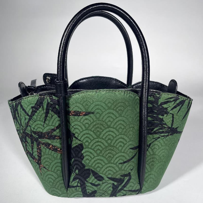 Green Curve Bamboo Spiritual Jewelry Crossbody Bag