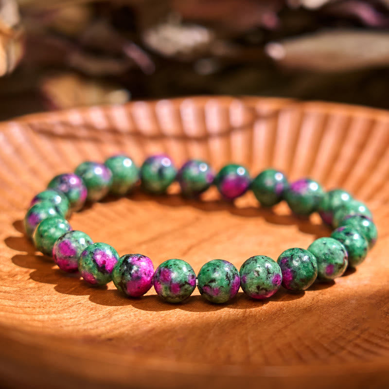 8mm Ruby Zoisite Spiritual Connection Bracelet