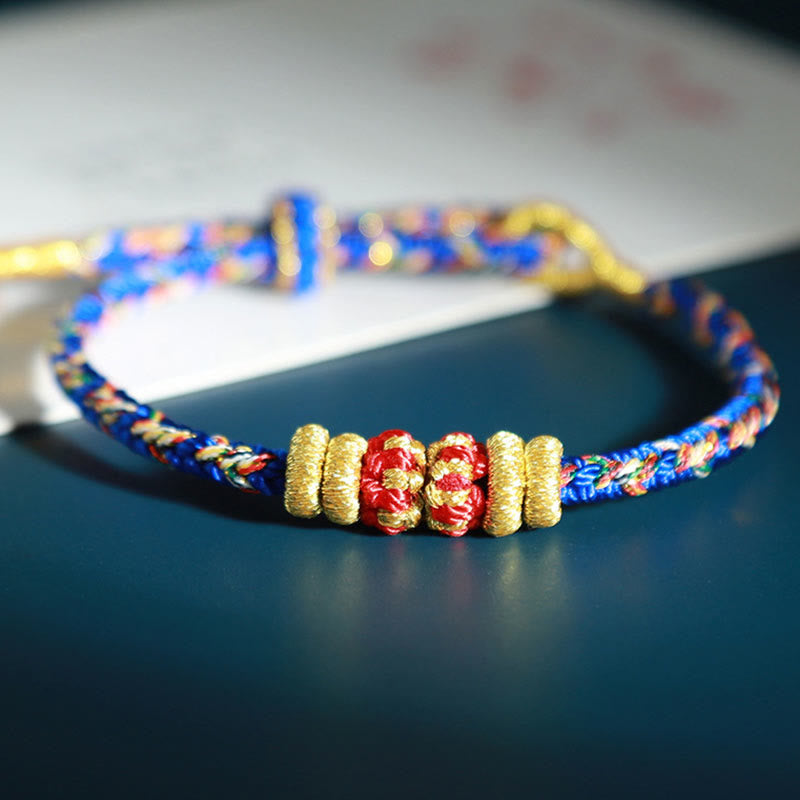 Chinese Zodiac Natal Buddha Colorful String Luck Bracelet