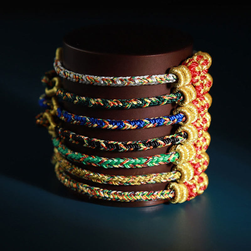 Chinese Zodiac Natal Buddha Colorful String Luck Bracelet