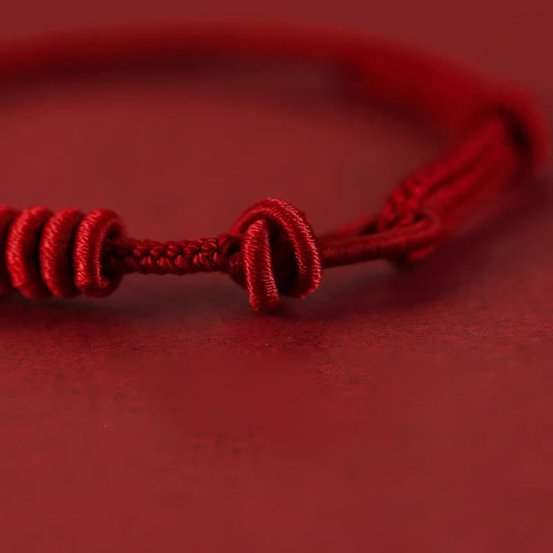 Red String Eight Stranded Rope Strength Bracelet
