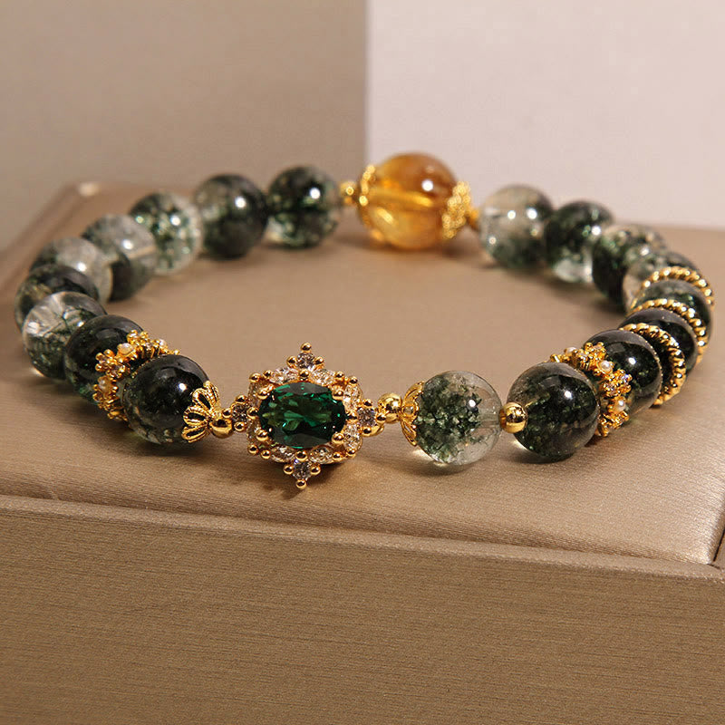 14-16cm Green Phantom and Green Crystal Confidence Bracelet