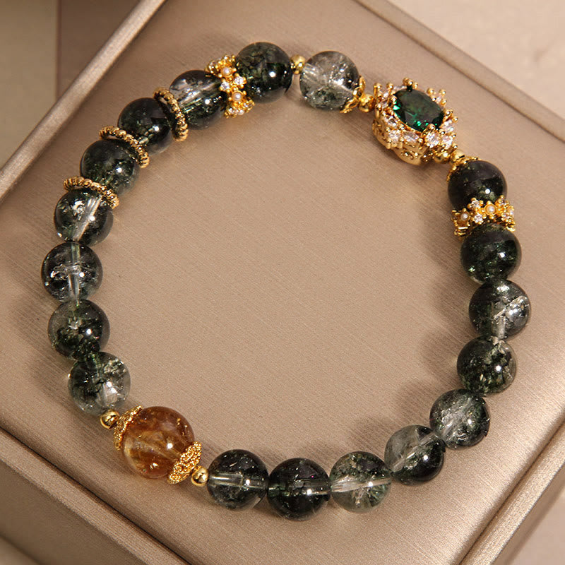 14-16cm Green Phantom and Green Crystal Confidence Bracelet