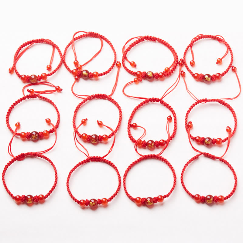 Red Agate Chinese Zodiac Protection Luck Bracelet