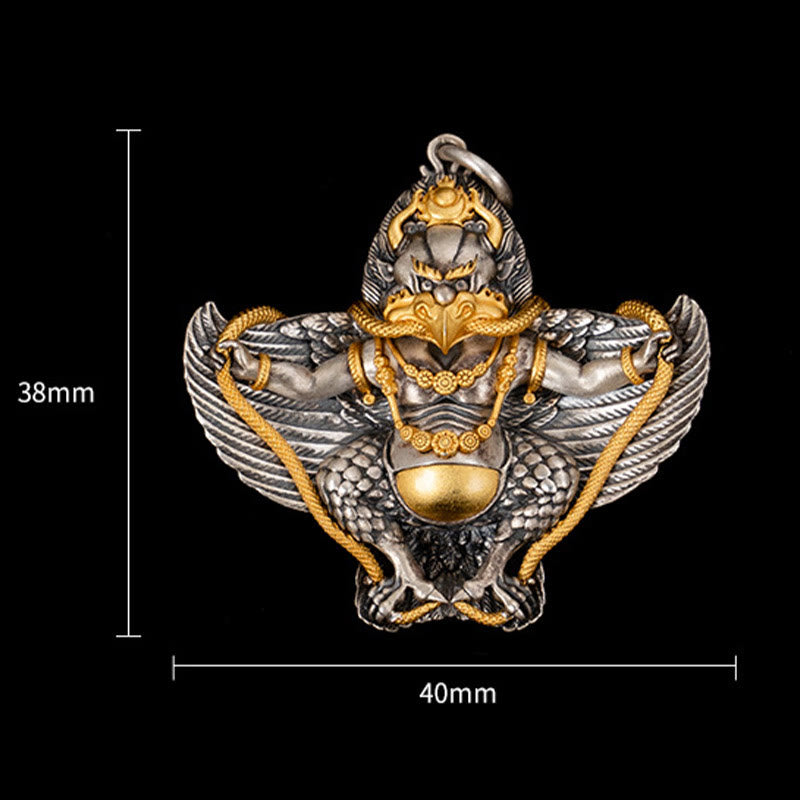 Garuda Wisdom Necklace in 925 Sterling Silver for Protection