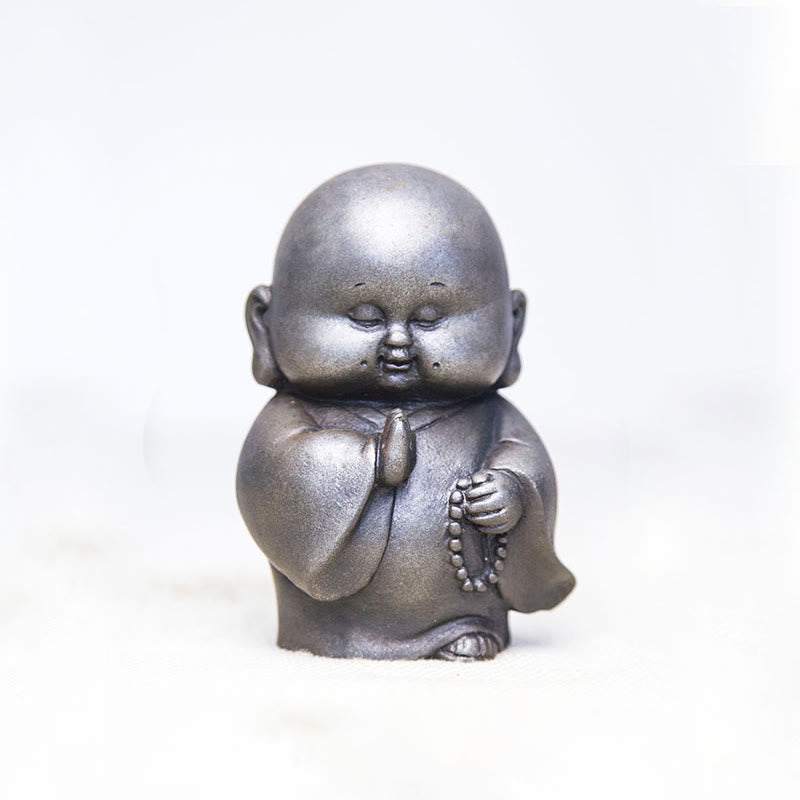 12.7cm Rust Version Buddha Statue | Handmade Little Monk Decor
