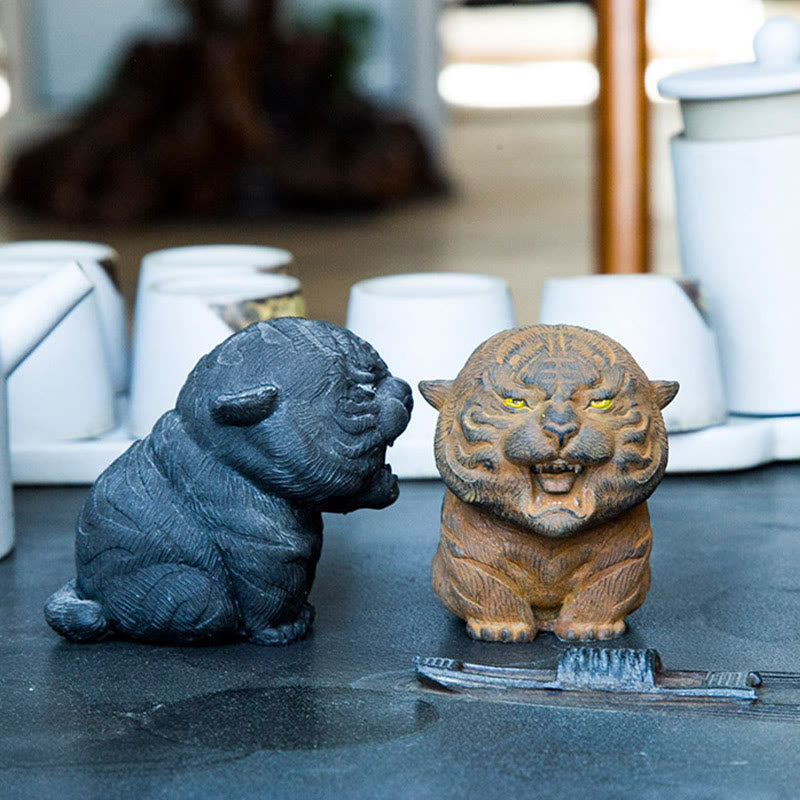 7.5cm Mini Roaring Tiger Iron Powder Resin Statue