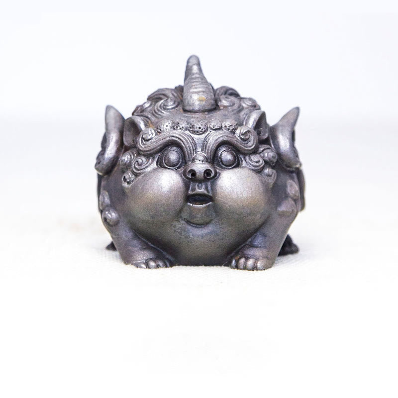 9cm Handmade PiXiu Wealth Statue Iron Powder Resin Sculpture