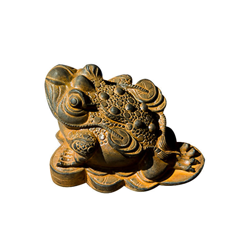 6cm Feng Shui Frog Statue with Copper Coins for Prosperity