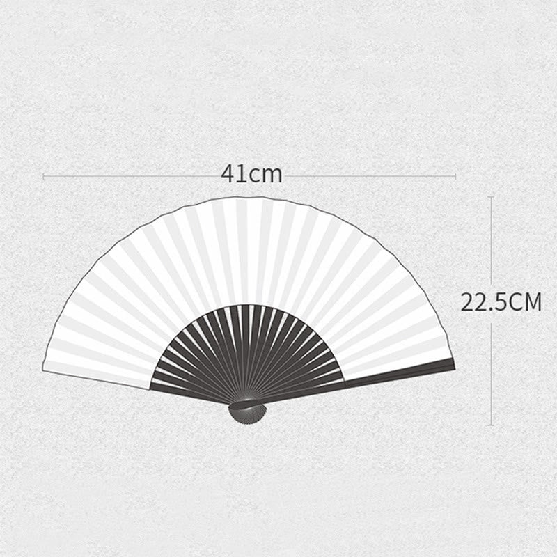 22.5cm Firefly Bamboo Leaves Pattern Chinese Folding Fan