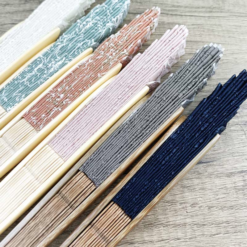 Retro Flower Embroidery Chinese Folding Fan 21cm