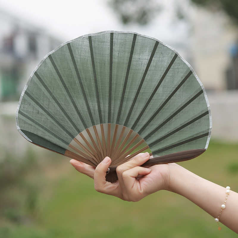 22cm Bamboo Folding Fan | Solid Color Handheld Fan