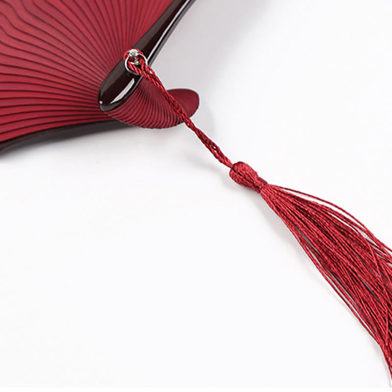 Bamboo Hollow Engraving Folding Fan 20cm Handmade Artistry