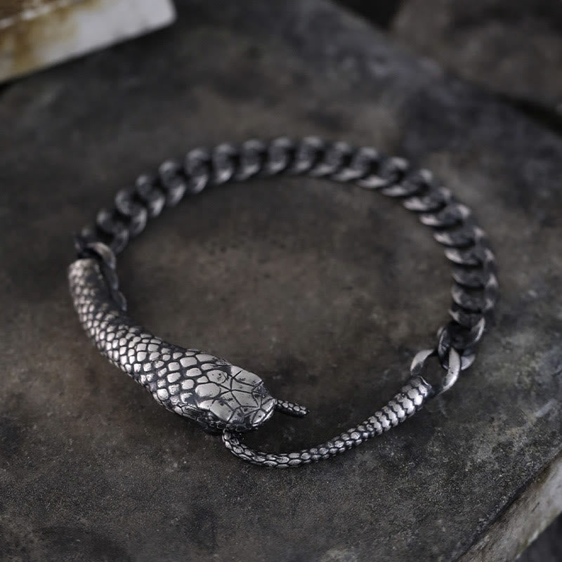 Sterling Silver Snake Shape Bracelet for Year of the Snake Blessing