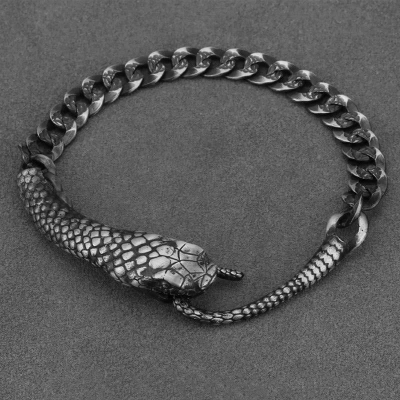 Sterling Silver Snake Shape Bracelet for Year of the Snake Blessing