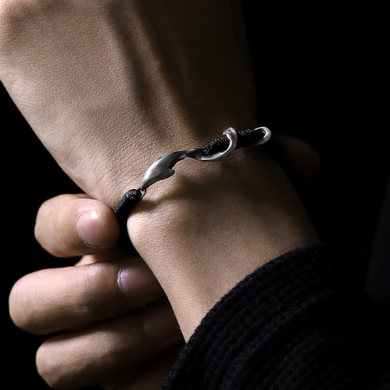 Mens Sterling Silver Protection Bracelet