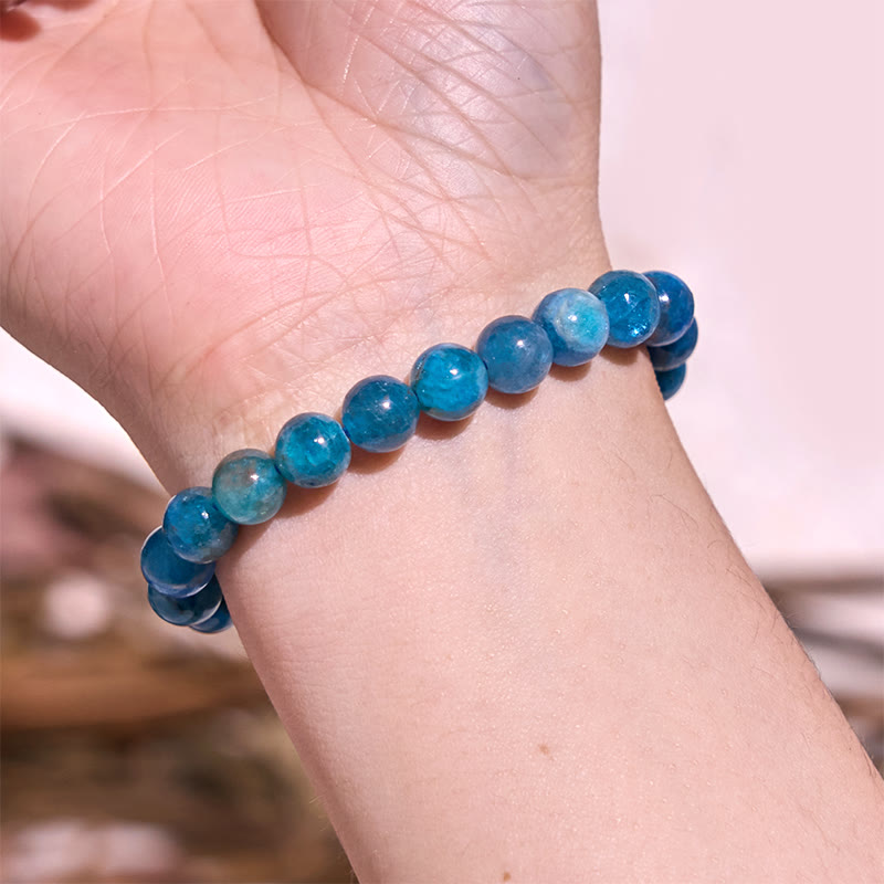 8mm Blue Tiger Eye Bracelet for Calm & Tranquility