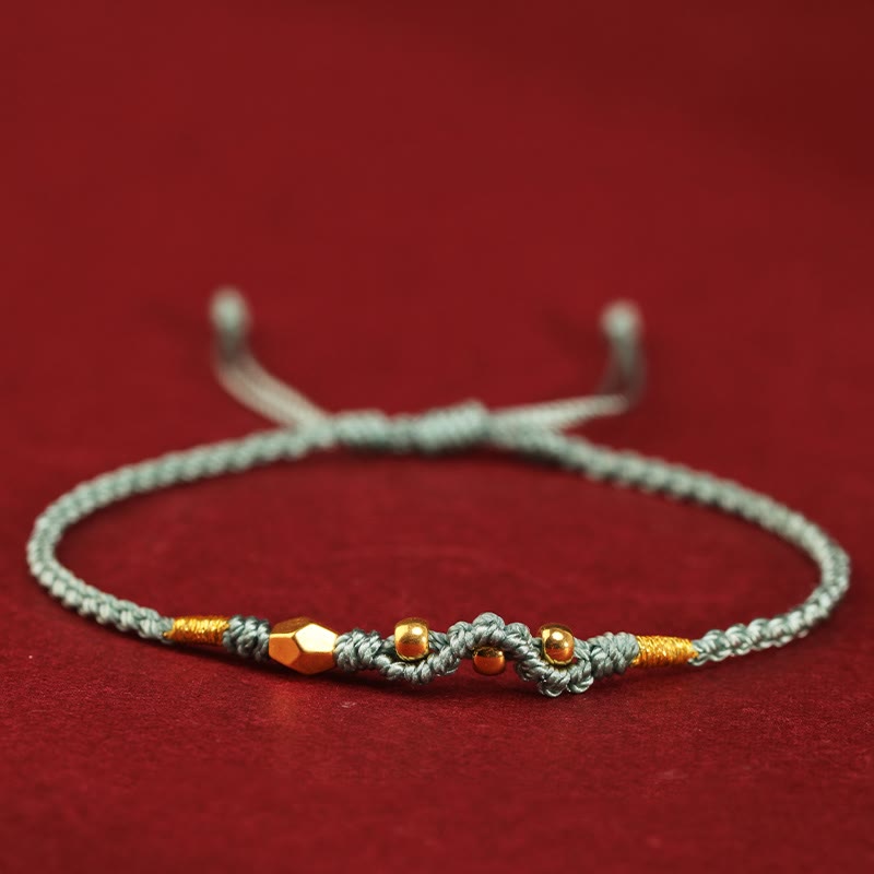 999 Gold Snake Red String Protection Bracelet