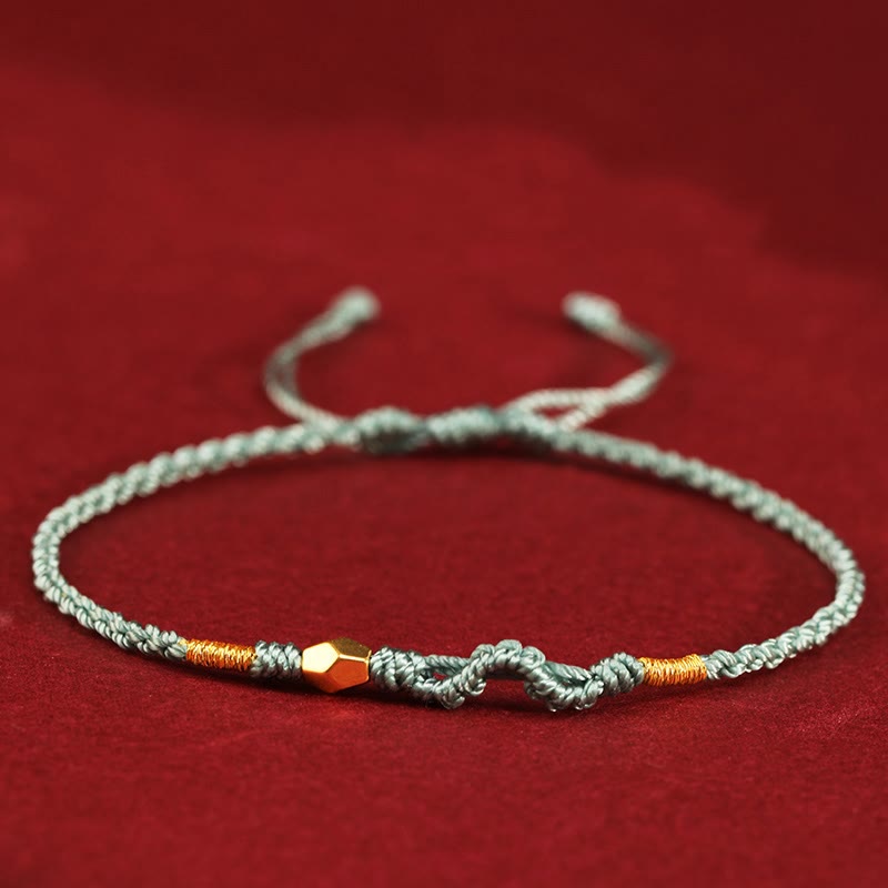 999 Gold Snake Red String Protection Bracelet