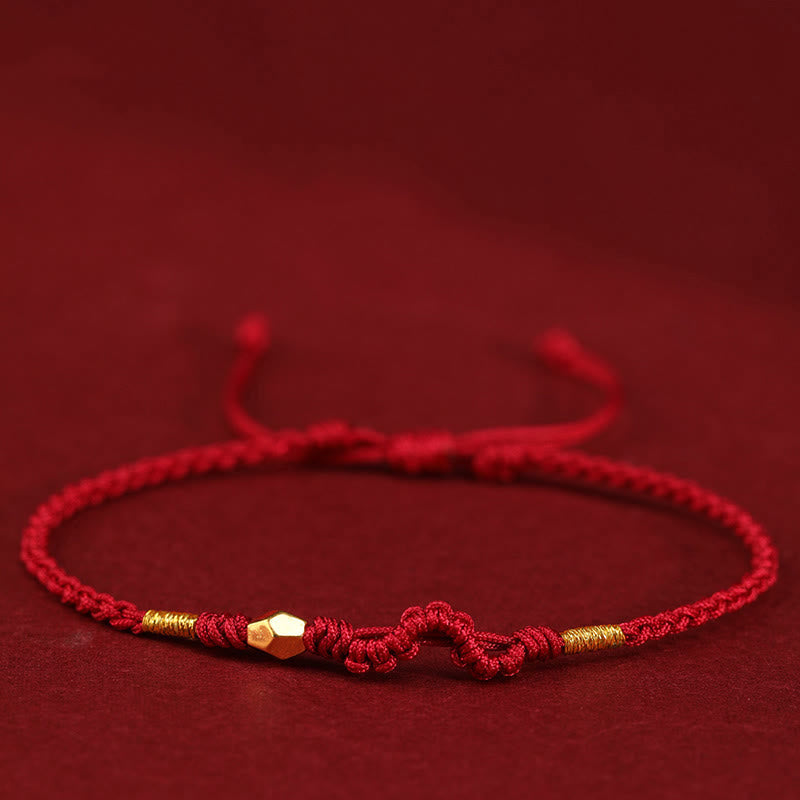 999 Gold Snake Red String Protection Bracelet