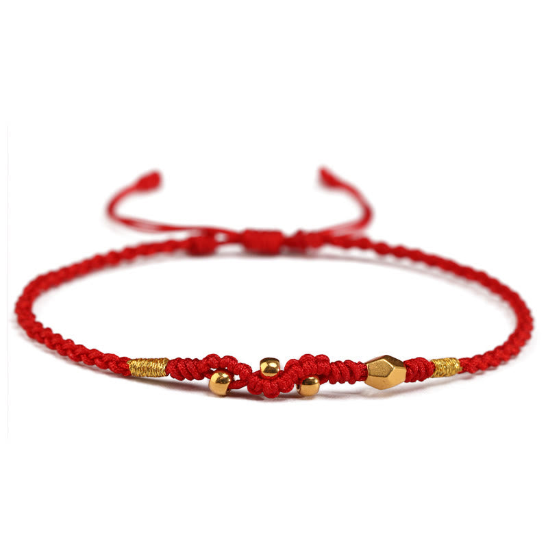 999 Gold Snake Red String Protection Bracelet