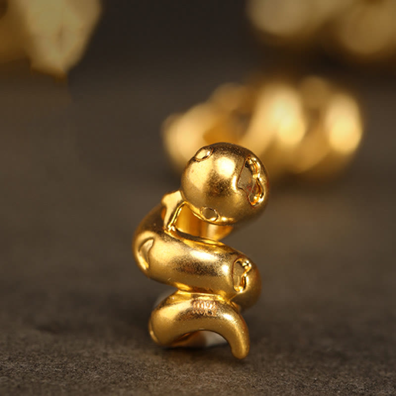 Gold Snake Red String bracelet for Strength & Protection