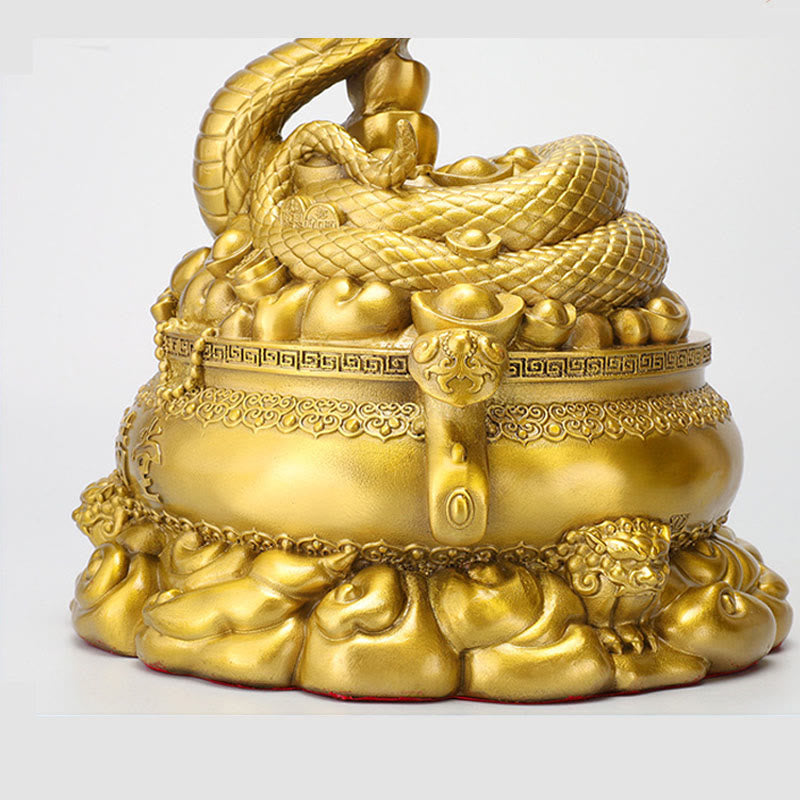 Medium Year of the Snake Copper Coins Brass Decoration