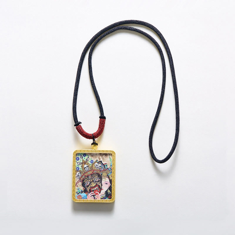 Zakiram Nine-Tailed Fox Spiritual Necklace | Wealth & Protection