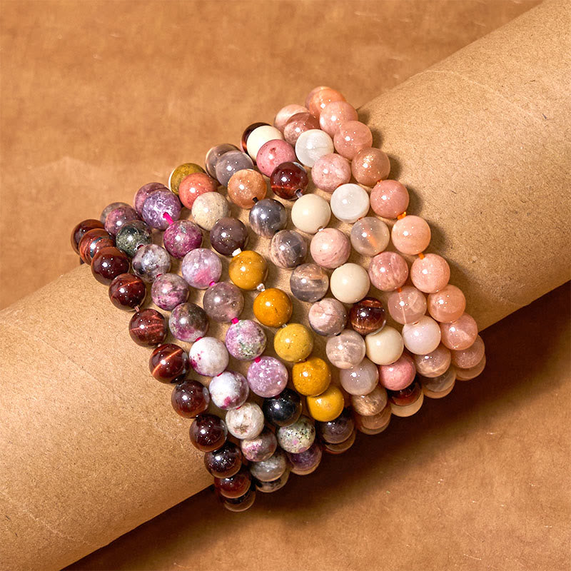 8mm Red Tiger Eye Bracelet for Creativity and Courage