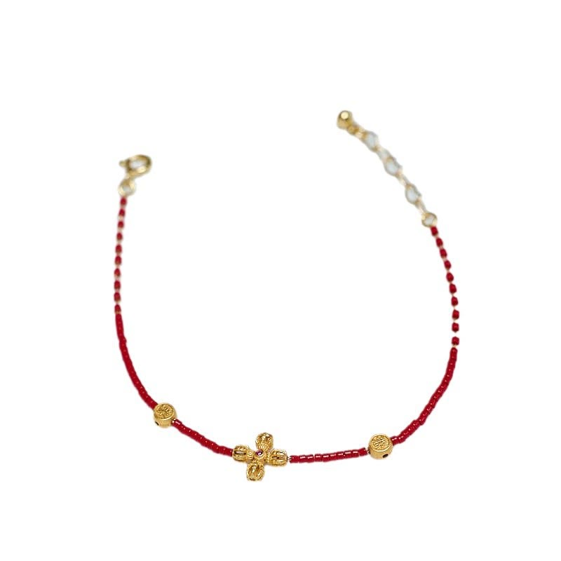 Gold Plated PiXiu Four Leaf Clover Bracelet
