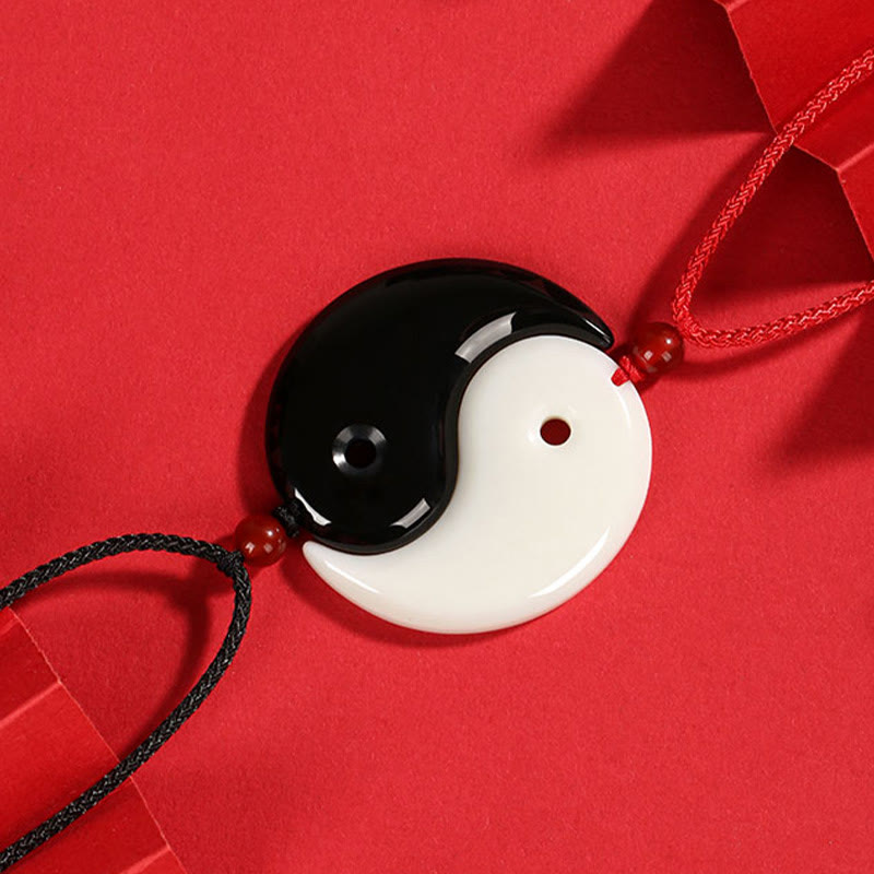 Hetian Jade Yin Yang Necklace Pendant | Balance & Luck