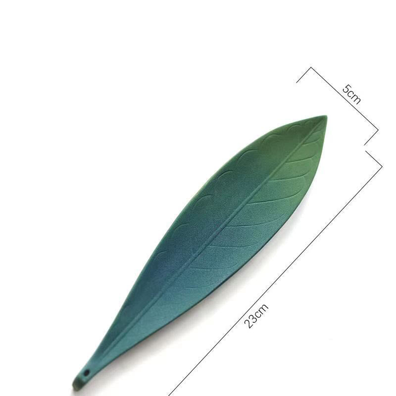 Handmade Ceramic Willow Leaf Incense Burner for Healing