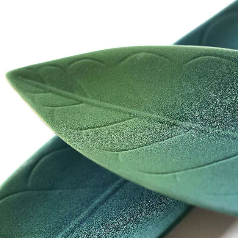 Handmade Ceramic Willow Leaf Incense Burner for Healing