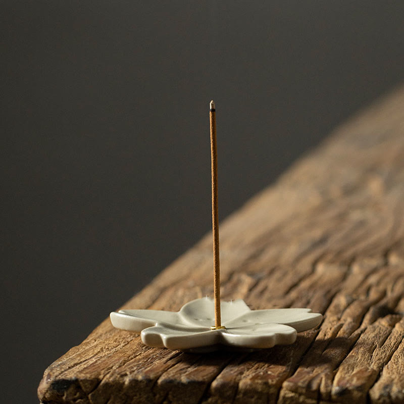 Lotus Ceramic Incense Burner with Floral Design for Serenity