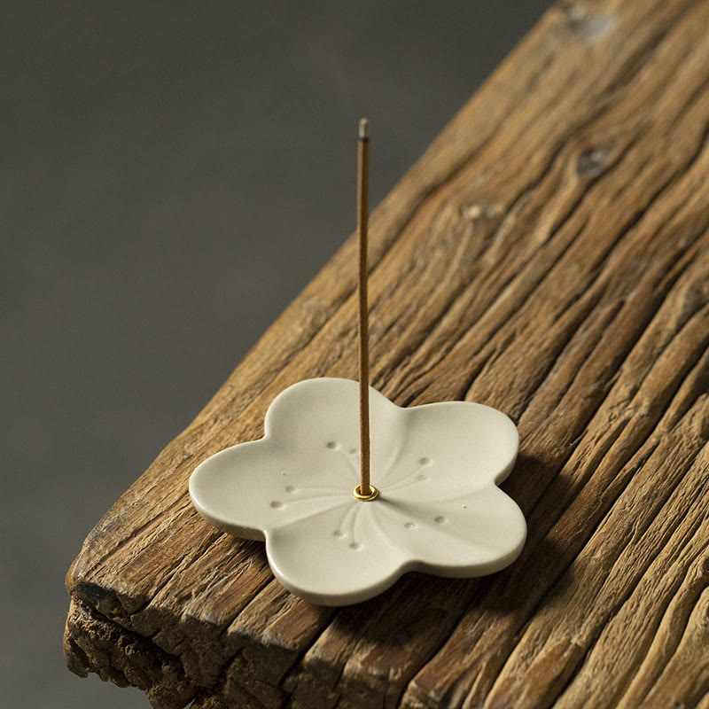 Lotus Ceramic Incense Burner with Floral Design for Serenity