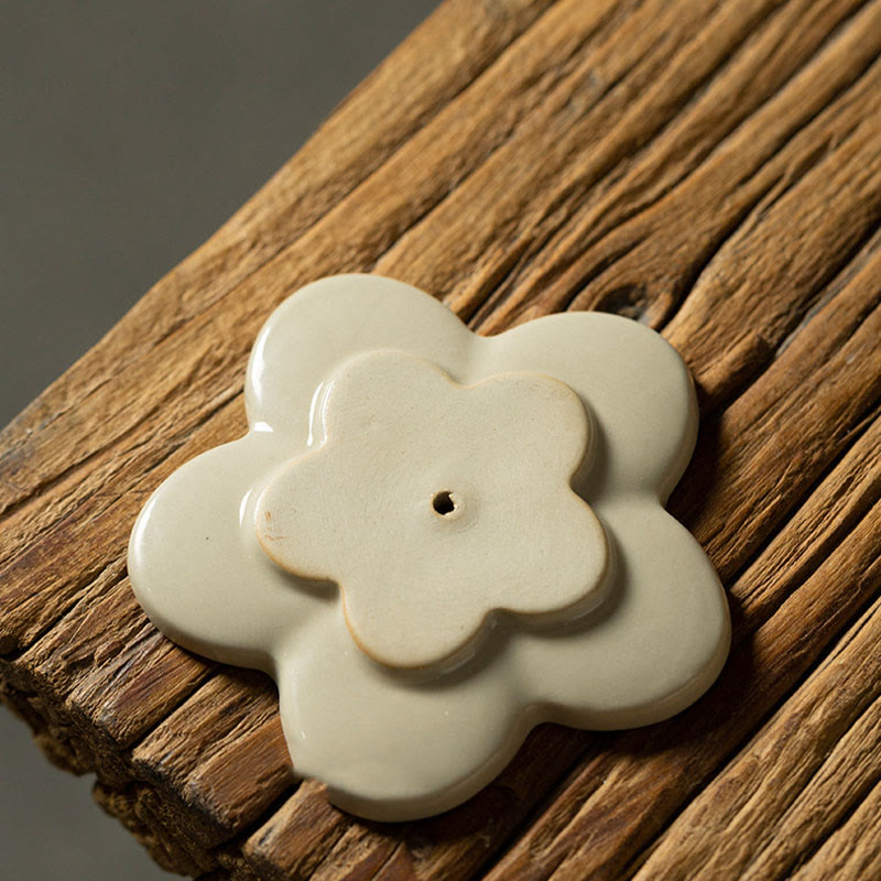 Lotus Ceramic Incense Burner with Floral Design for Serenity