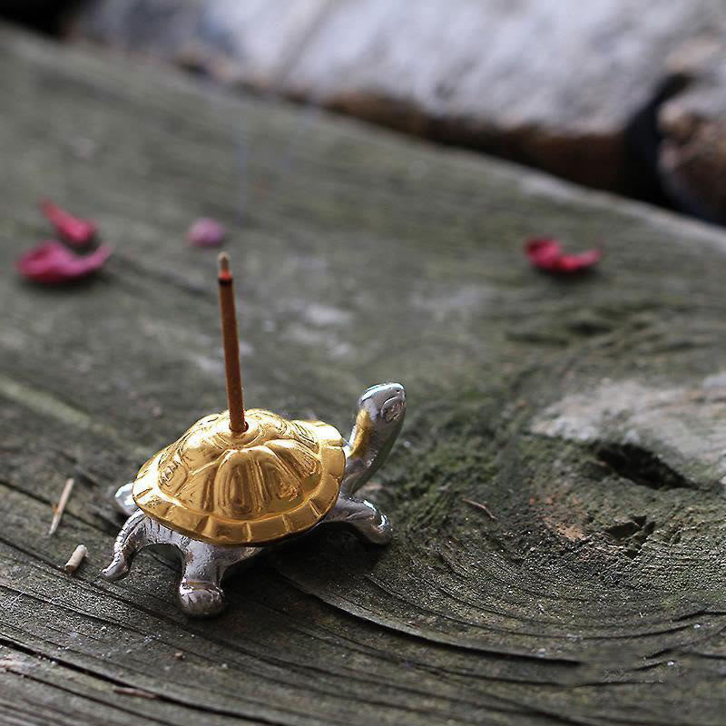 Alloy Turtle & Snail Incense Burner for Meditation