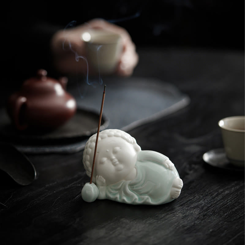 Ceramic Buddha Incense Burner | Sitting, Standing & Reclining 7cm