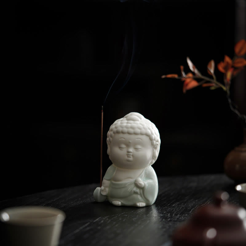 Ceramic Buddha Incense Burner | Sitting, Standing & Reclining 7cm