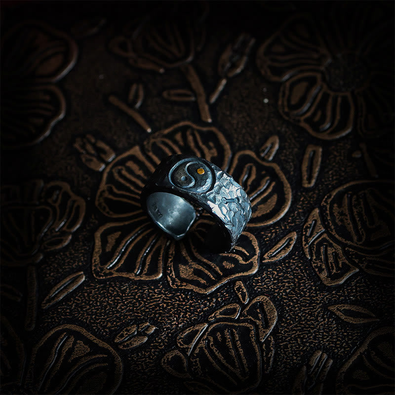 Sterling Silver Yin Yang Balance Ring