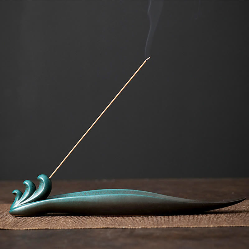 Three Stones Ceramic Incense Burner for Meditation Supplies