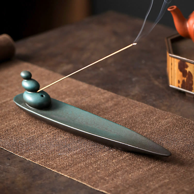 Three Stones Ceramic Incense Burner for Meditation Supplies